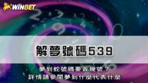 解夢號碼539－夢到蛇號碼要簽幾號？詳情請參閱夢到什麼代表什麼